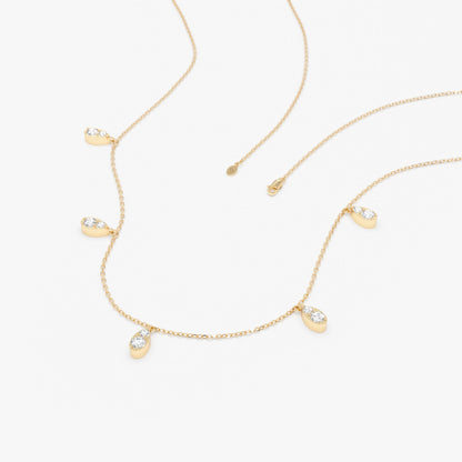1.0 CT Round Bezel Solitaire Lab Grown Diamond Necklace
