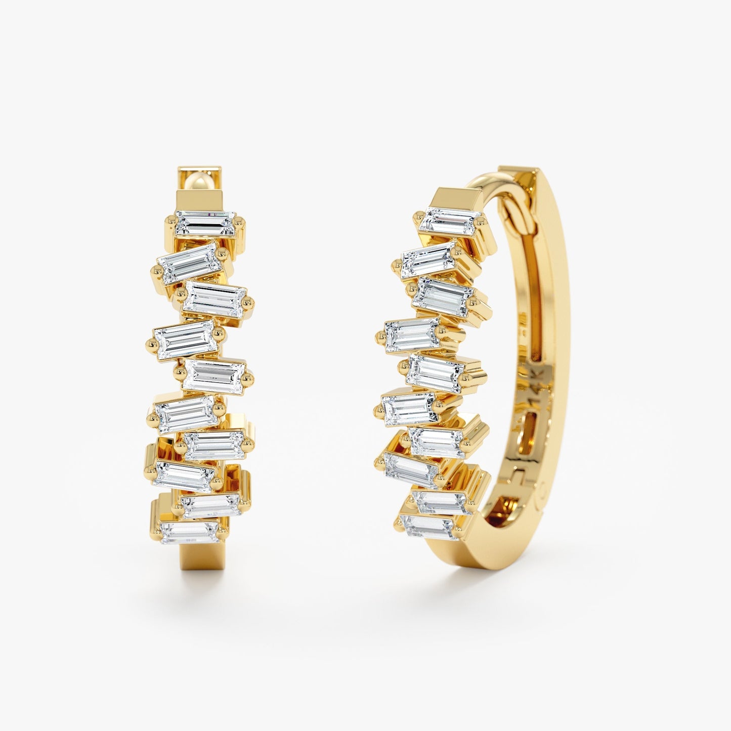1.0 CT Round Bezel Solitaire Lab Grown Diamond Earrings