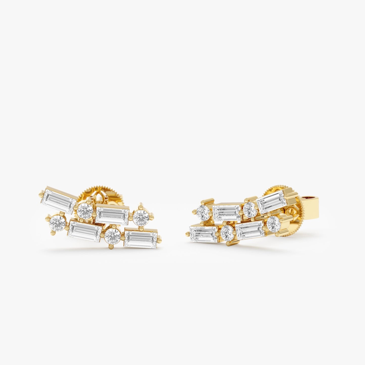 1.0 CT Round Bezel Solitaire Lab Grown Diamond Earrings