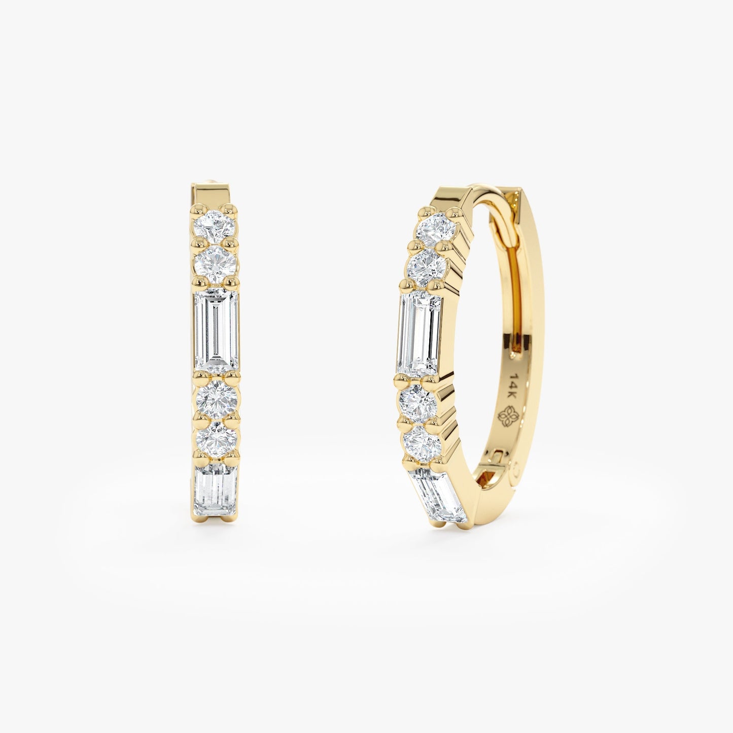 1.0 CT Round Bezel Solitaire Lab Grown Diamond Earrings