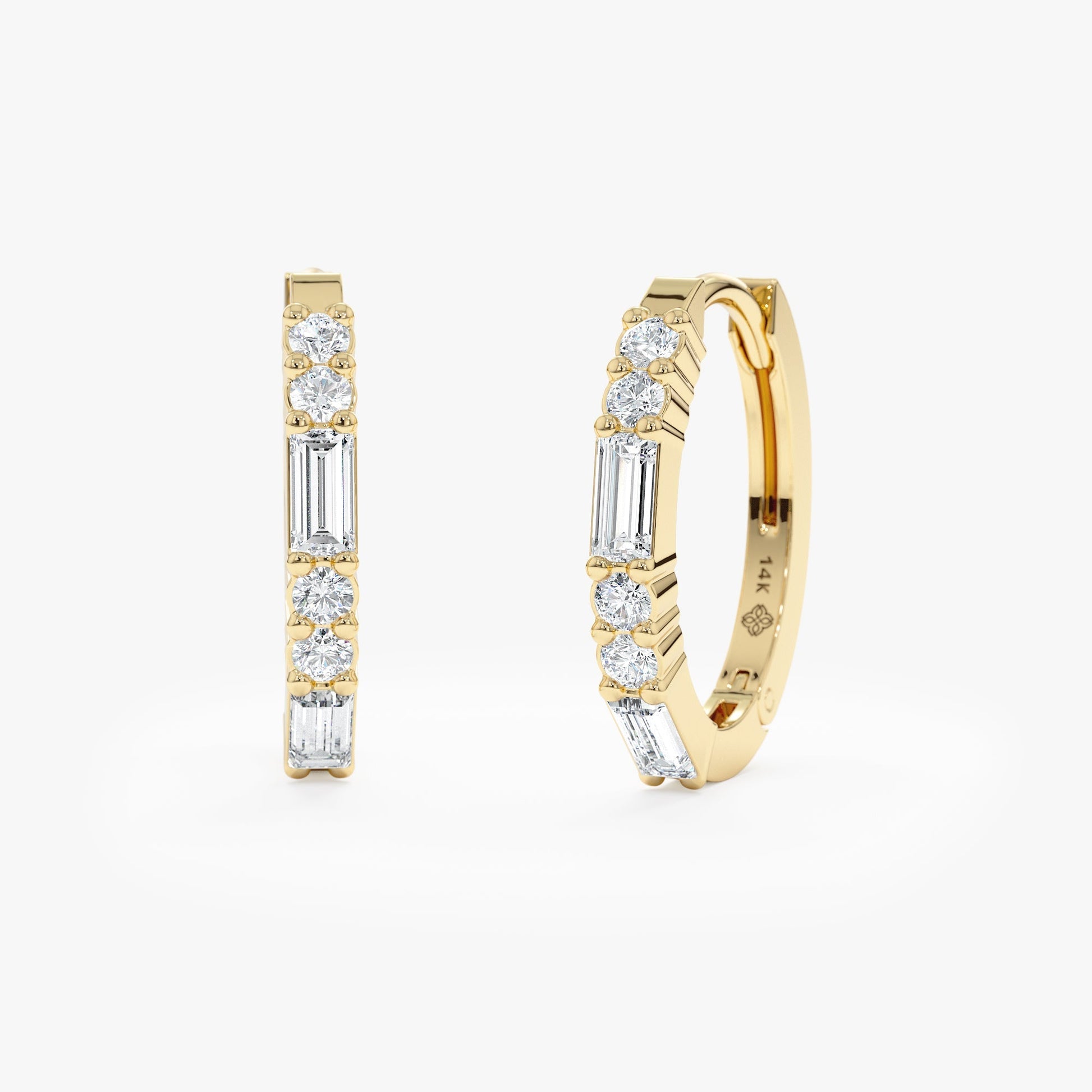 1.0 CT Round Bezel Solitaire Lab Grown Diamond Earrings