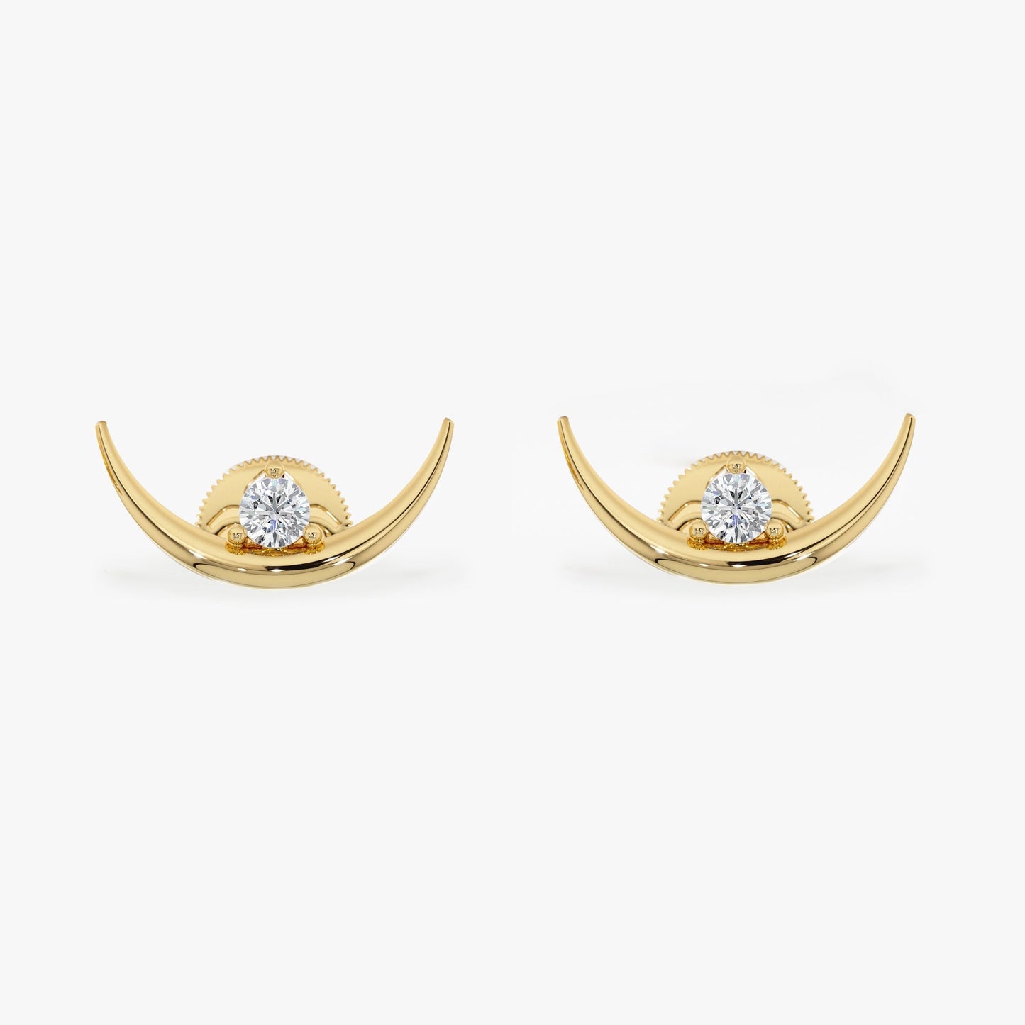 1.0 CT Round Bezel Solitaire Lab Grown Diamond Earrings