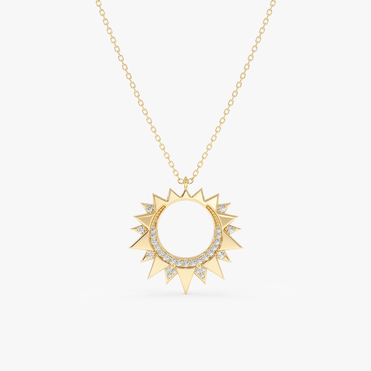 1.0 CT Round Bezel Solitaire Lab Grown Diamond Necklace