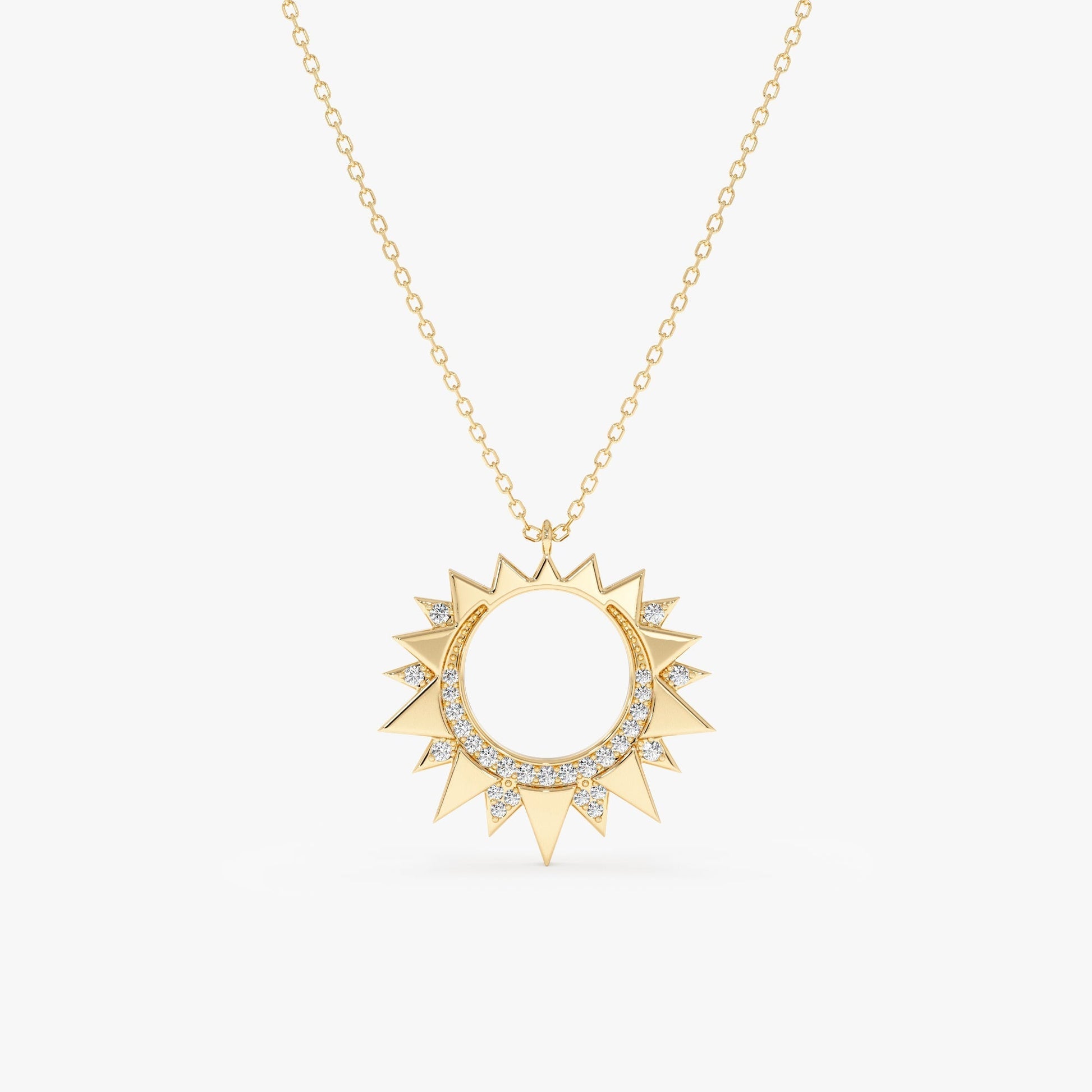 1.0 CT Round Bezel Solitaire Lab Grown Diamond Necklace