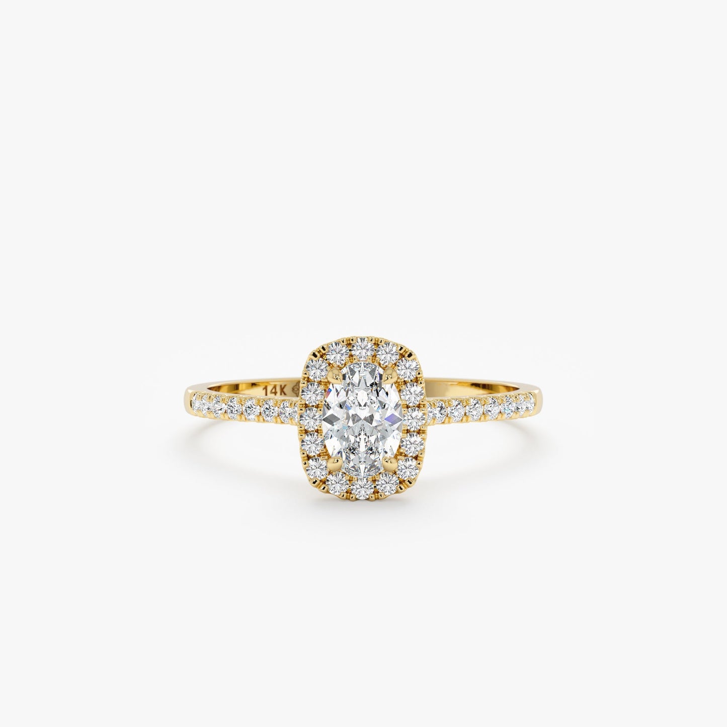 2 CT Round Three Stones Lab Grown Diamond Engagement Ring