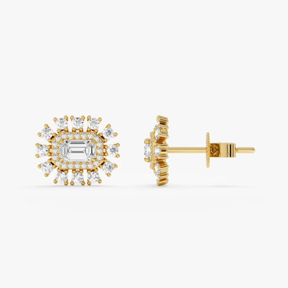 1.0 CT Round Bezel Solitaire Lab Grown Diamond Earrings