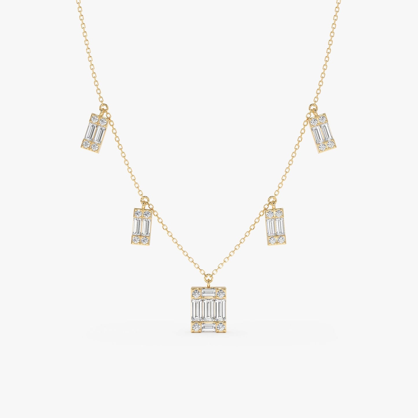 1.0 CT Round Bezel Solitaire Lab Grown Diamond Necklace