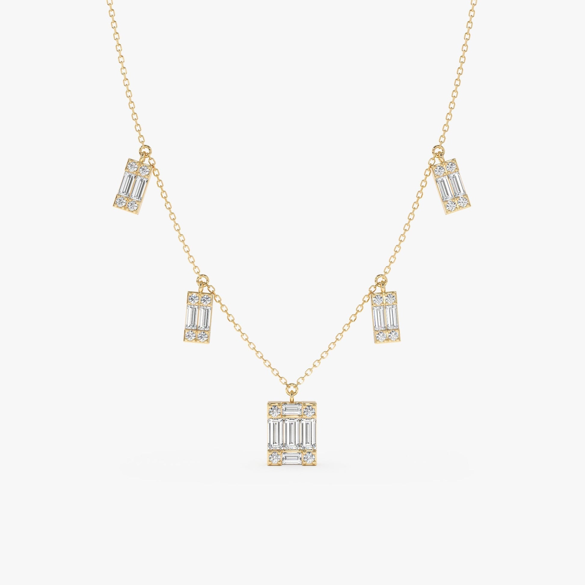 1.0 CT Round Bezel Solitaire Lab Grown Diamond Necklace