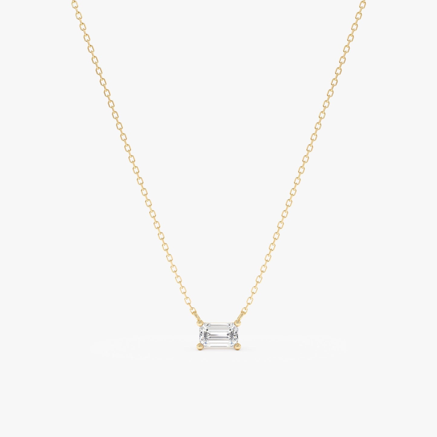 1.0 CT Round Bezel Solitaire Lab Grown Diamond Necklace