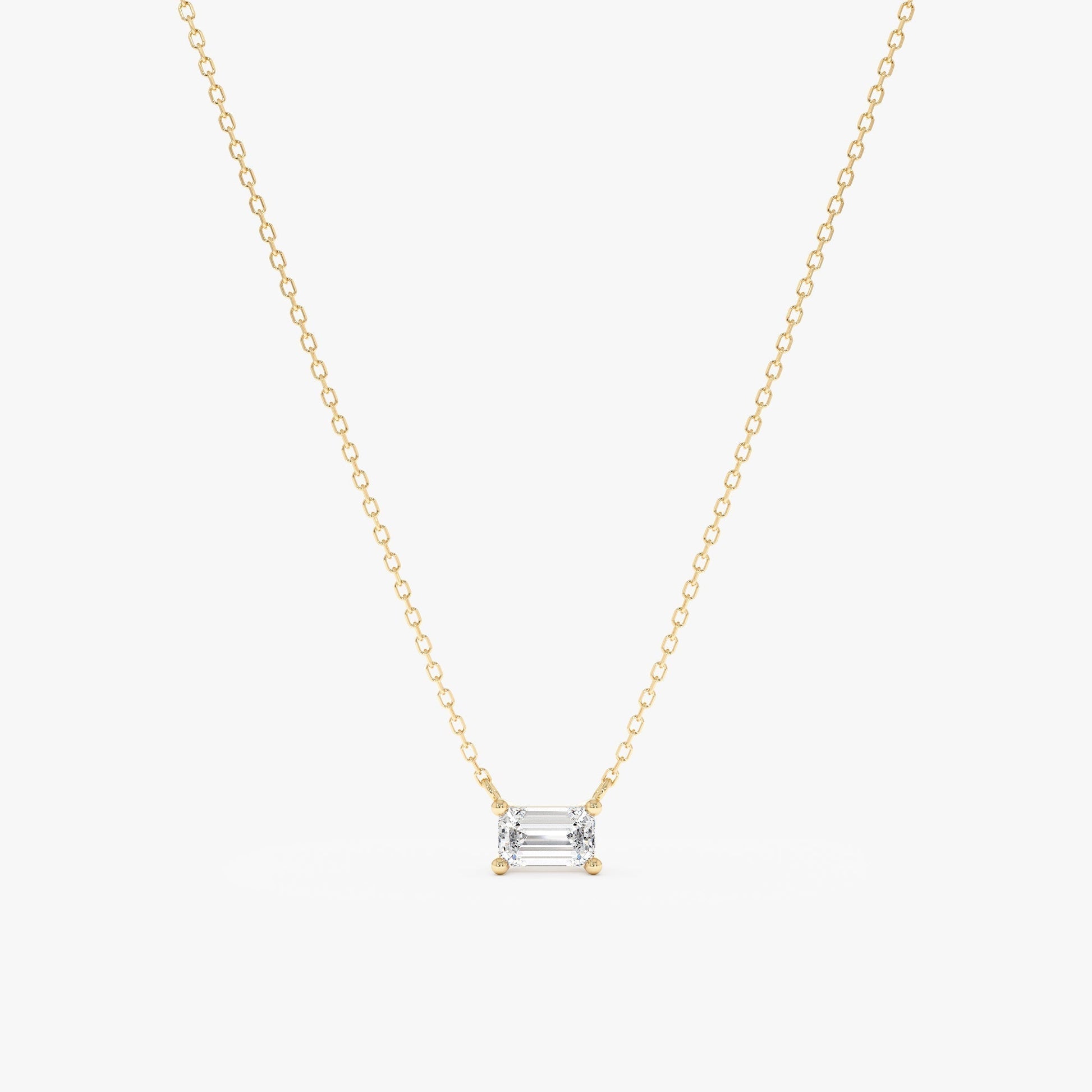 1.0 CT Round Bezel Solitaire Lab Grown Diamond Necklace