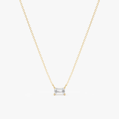 1.0 CT Round Bezel Solitaire Lab Grown Diamond Necklace