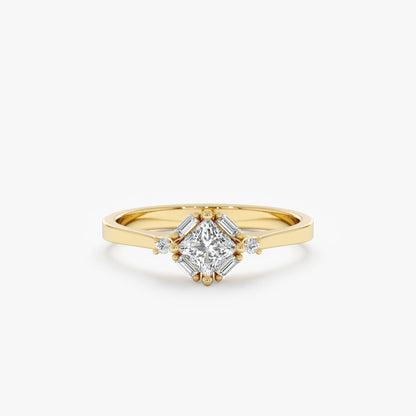 2 CT Round Three Stones Lab Grown Diamond Engagement Ring