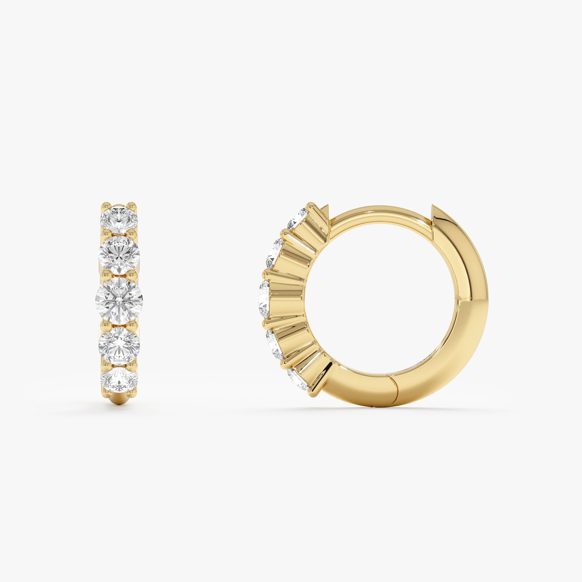 1.0 CT Round Bezel Solitaire Lab Grown Diamond Earrings