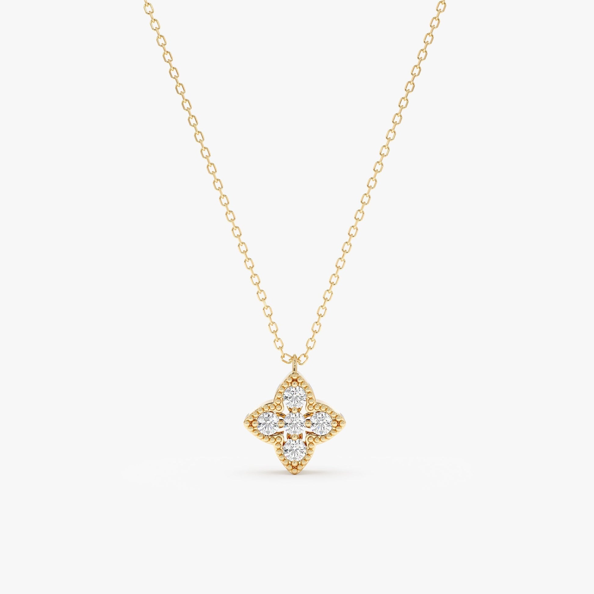1.0 CT Round Bezel Solitaire Lab Grown Diamond Necklace