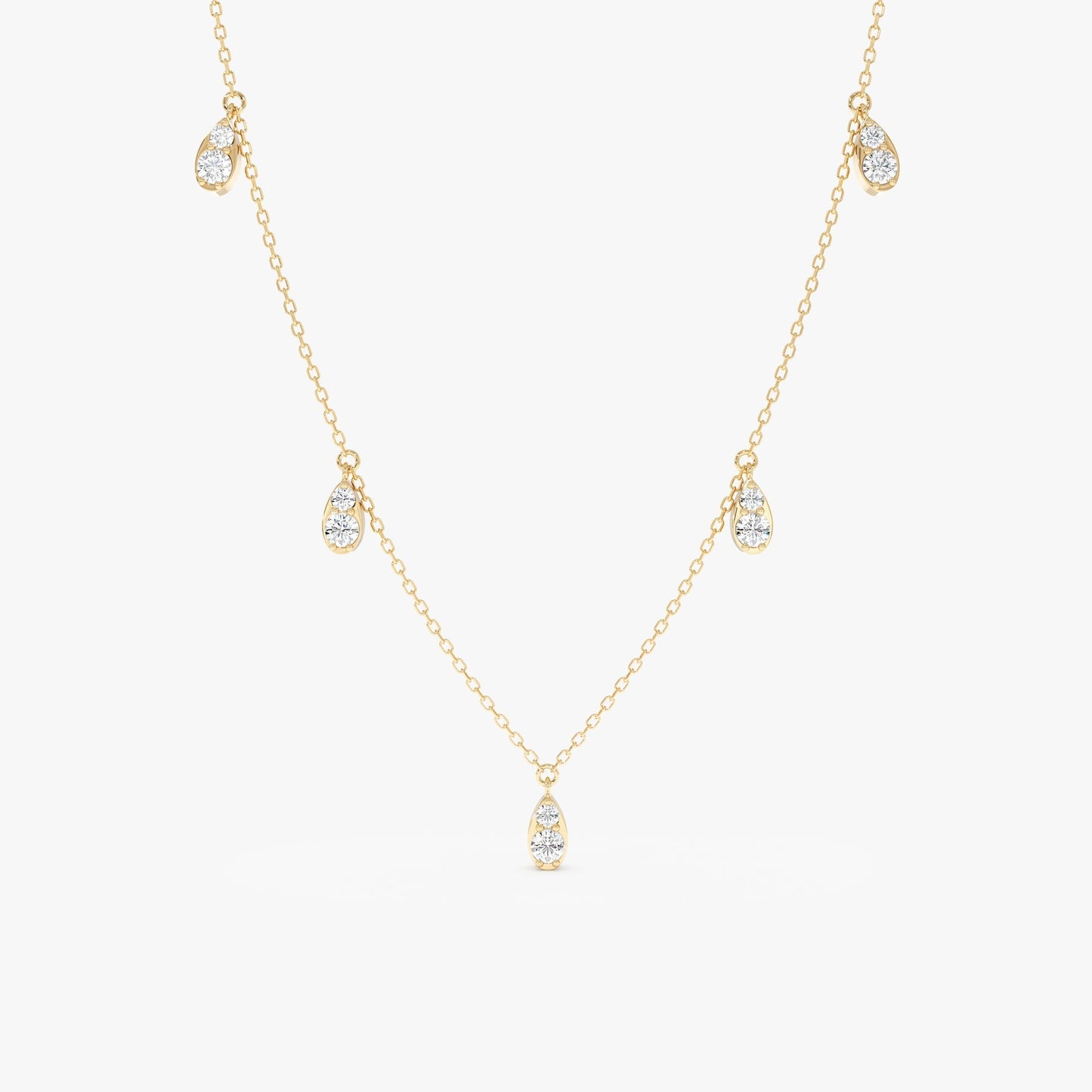 1.0 CT Round Bezel Solitaire Lab Grown Diamond Necklace