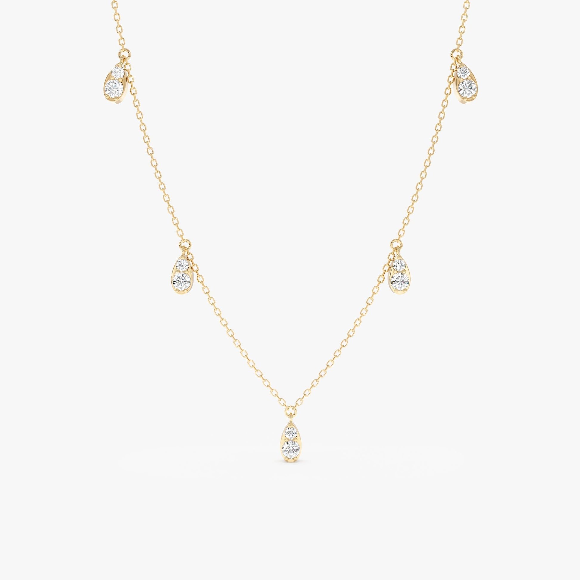 1.0 CT Round Bezel Solitaire Lab Grown Diamond Necklace