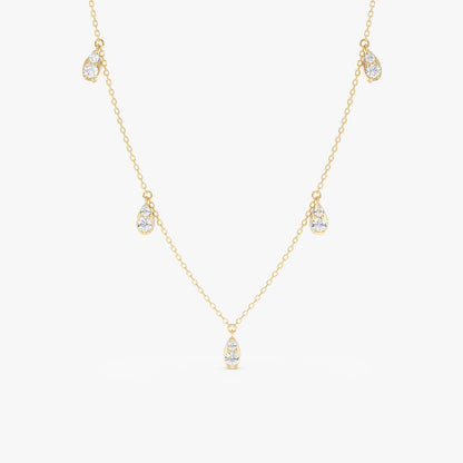 1.0 CT Round Bezel Solitaire Lab Grown Diamond Necklace
