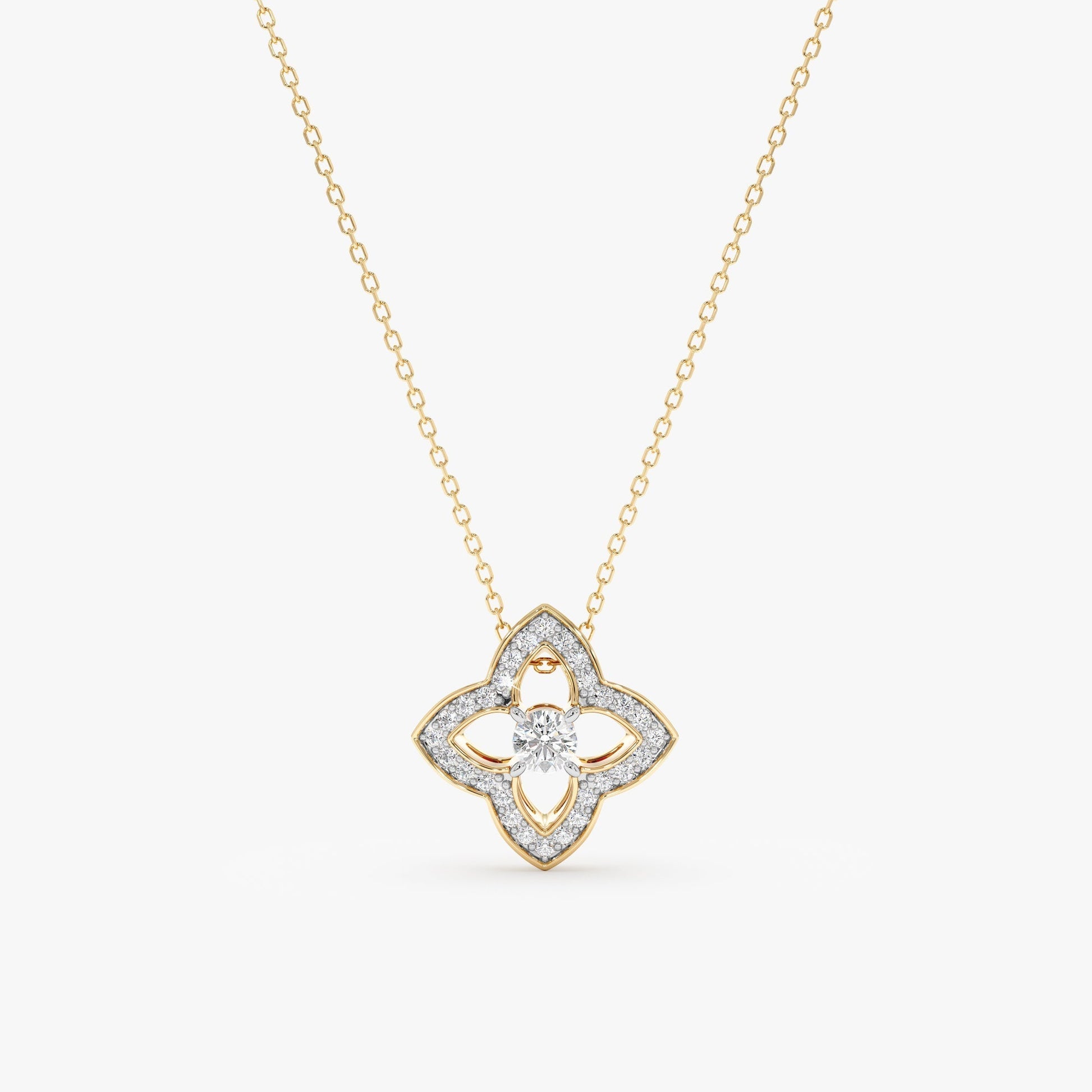 1.0 CT Round Bezel Solitaire Lab Grown Diamond Necklace