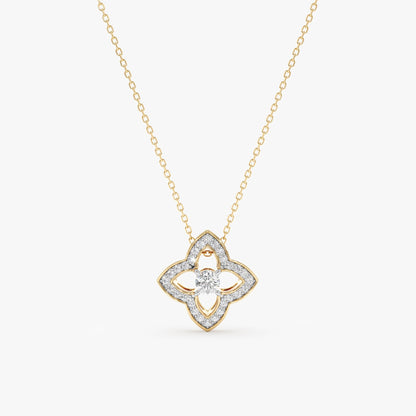 1.0 CT Round Bezel Solitaire Lab Grown Diamond Necklace