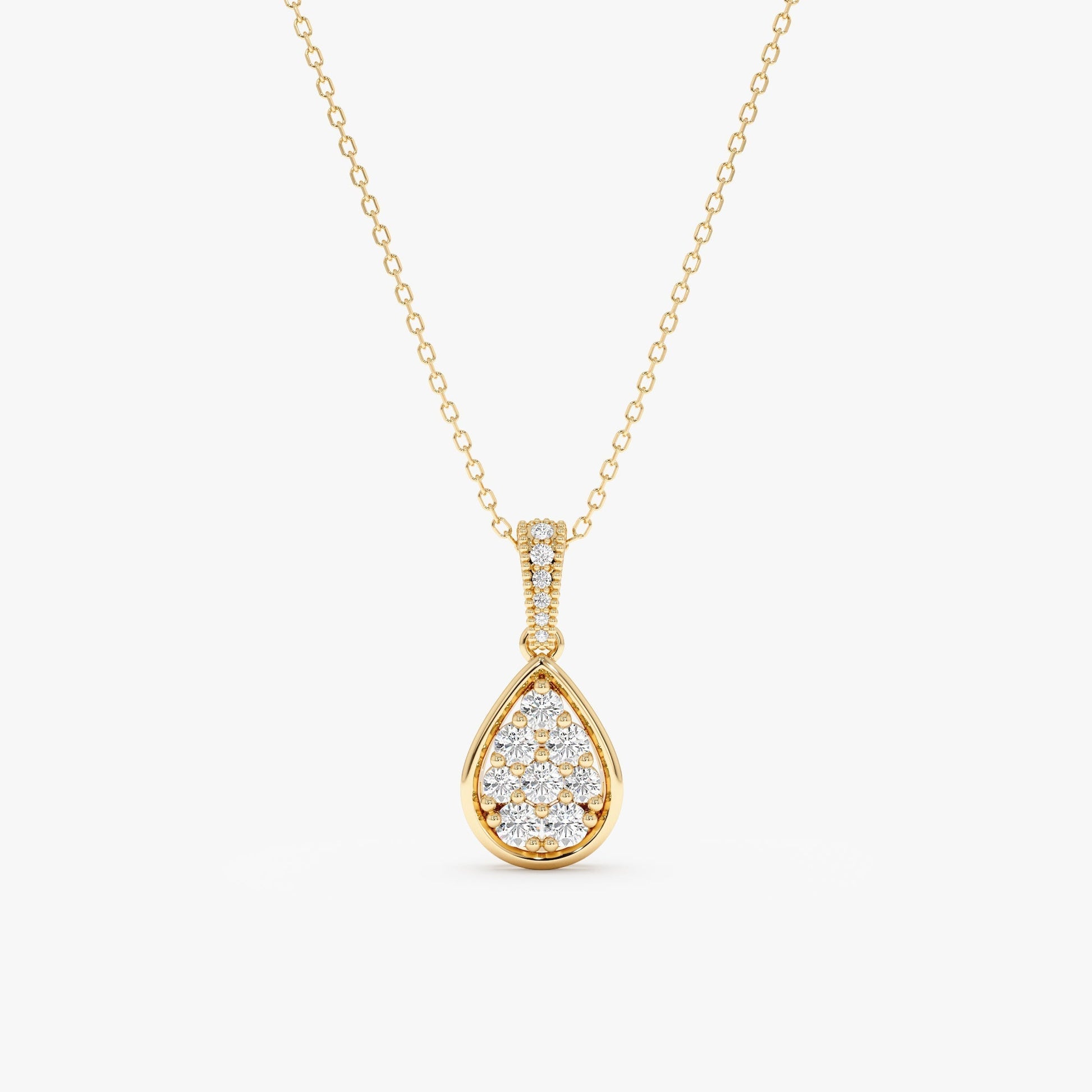 1.0 CT Round Bezel Solitaire Lab Grown Diamond Necklace