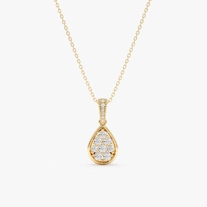 1.0 CT Round Bezel Solitaire Lab Grown Diamond Necklace