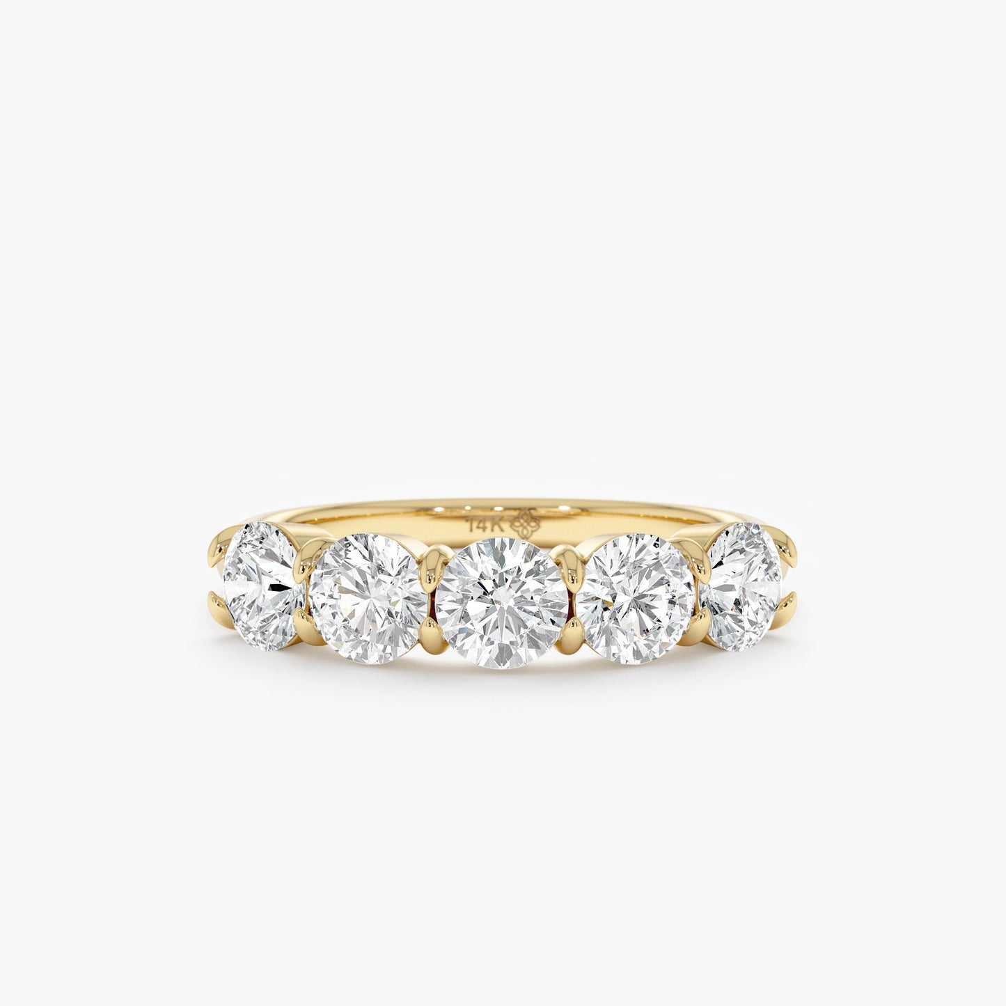2 CT Round Three Stones Lab Grown Diamond Engagement Ring