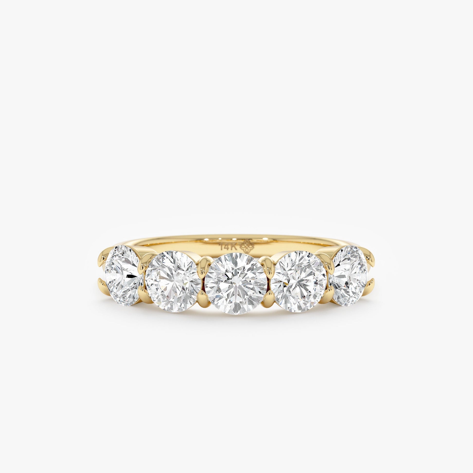 2 CT Round Three Stones Lab Grown Diamond Engagement Ring