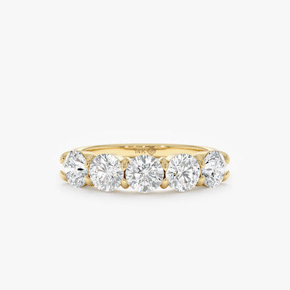 2 CT Round Three Stones Lab Grown Diamond Engagement Ring