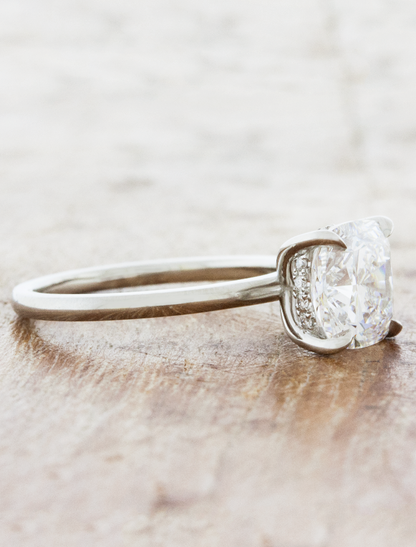 2 CT Round Three Stones Lab Grown Diamond Engagement Ring