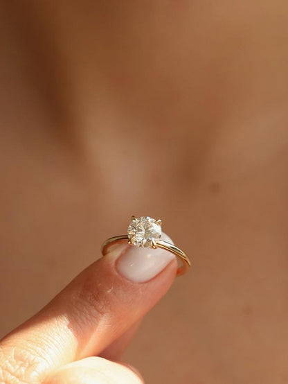 Marquise Cut Cluster Styled Lab Grown Diamond Engagement Ring