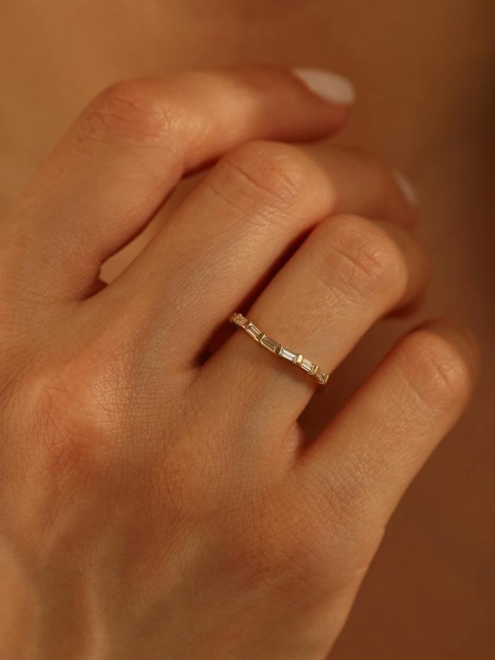Marquise Cut Cluster Styled Lab Grown Wedding Band
