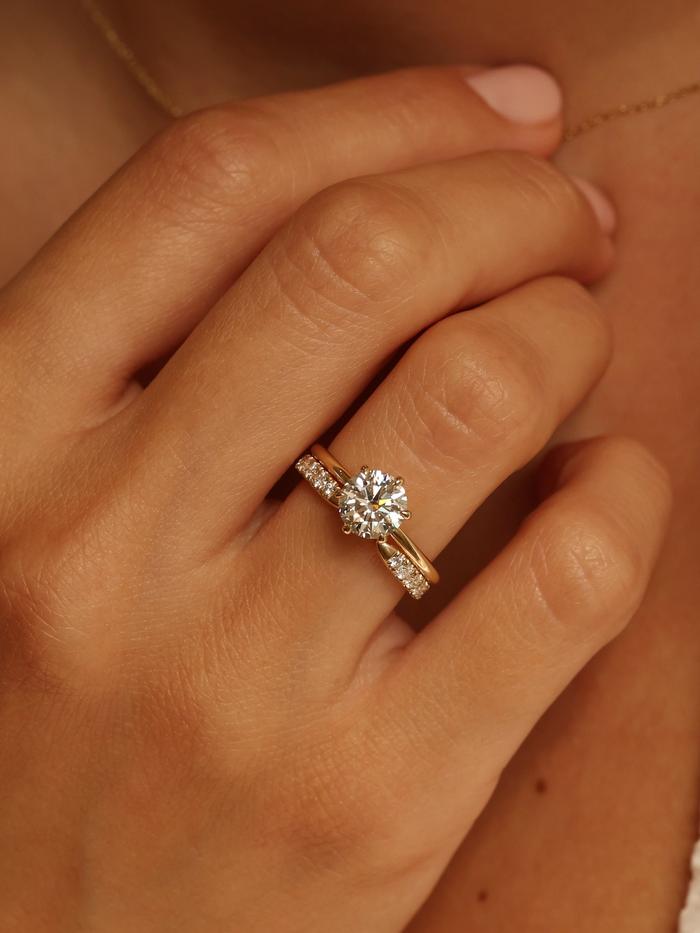 Marquise Cut Cluster Styled Lab Grown Diamond Engagement Ring