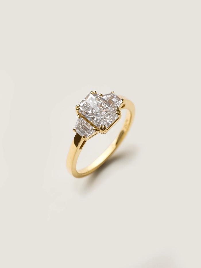 Marquise Cut Cluster Styled Lab Grown Diamond Engagement Ring