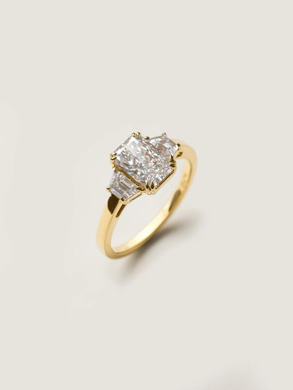 Marquise Cut Cluster Styled Lab Grown Diamond Engagement Ring