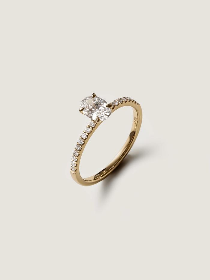 Marquise Cut Cluster Styled Lab Grown Diamond Engagement Ring