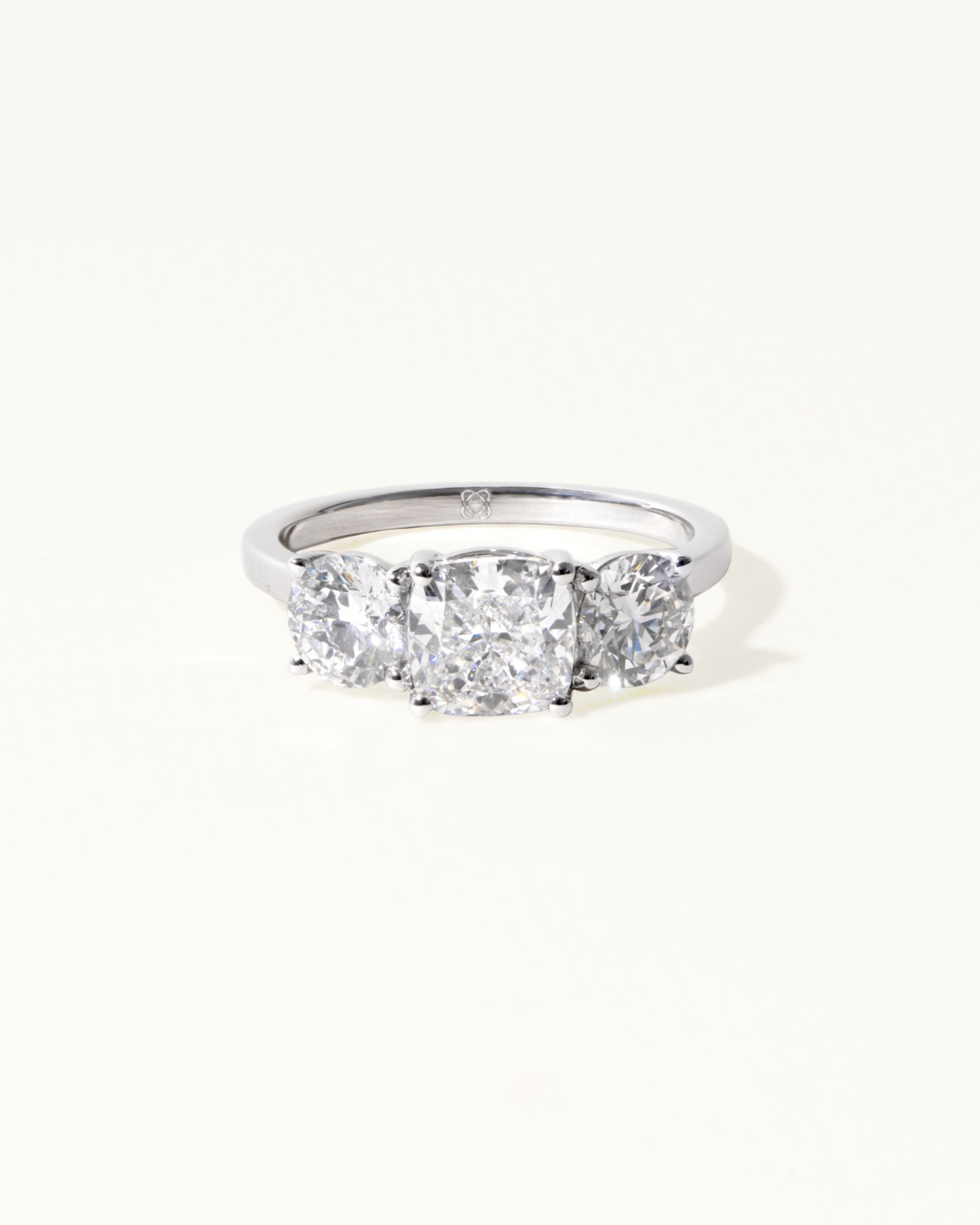 2 CT Round Three Stones Lab Grown Diamond Engagement Ring