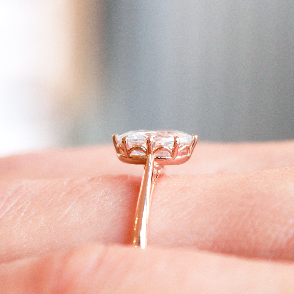 2 CT Round Three Stones Lab Grown Diamond Engagement Ring
