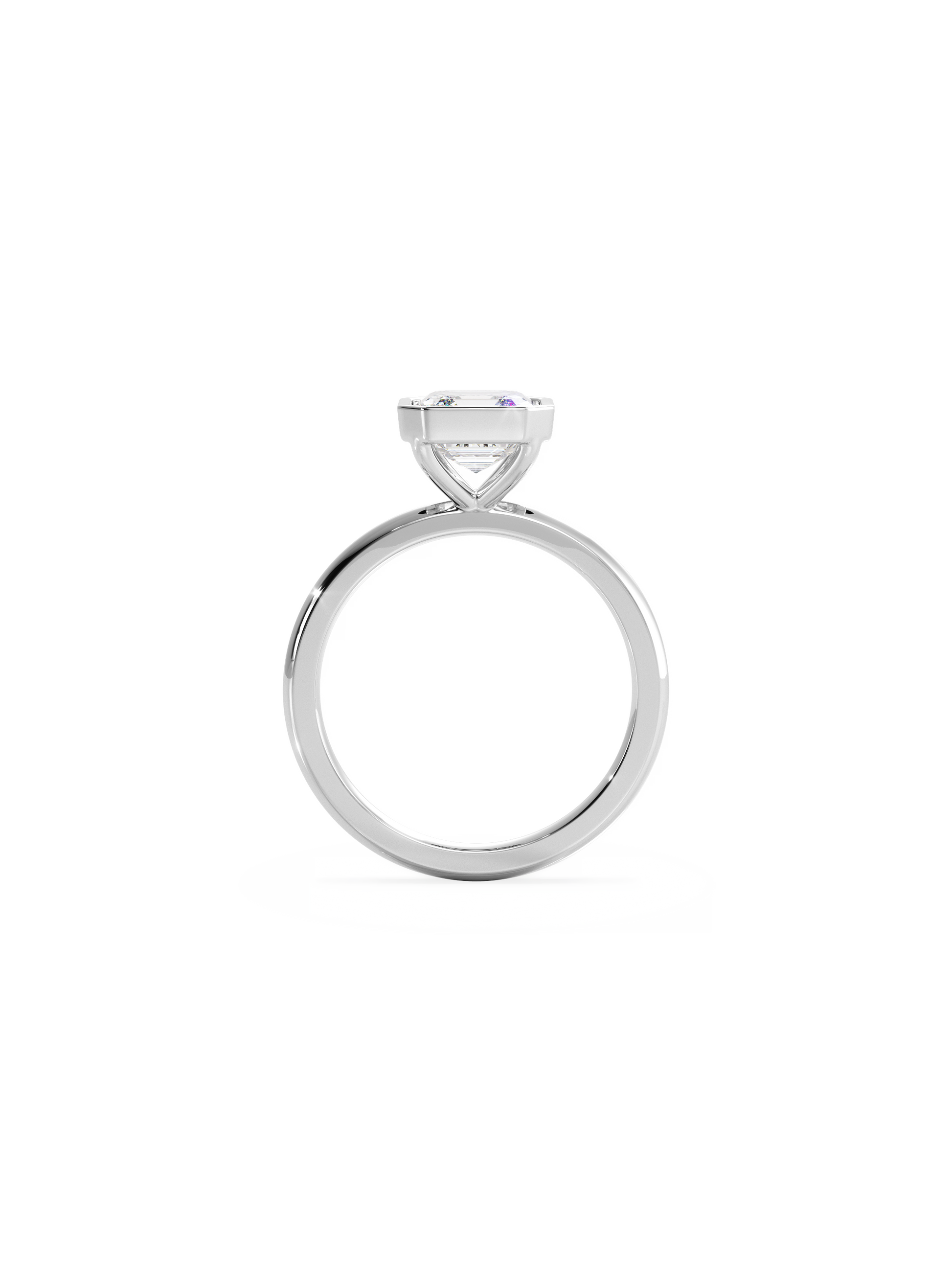 2 CT Round Three Stones Lab Grown Diamond Engagement Ring