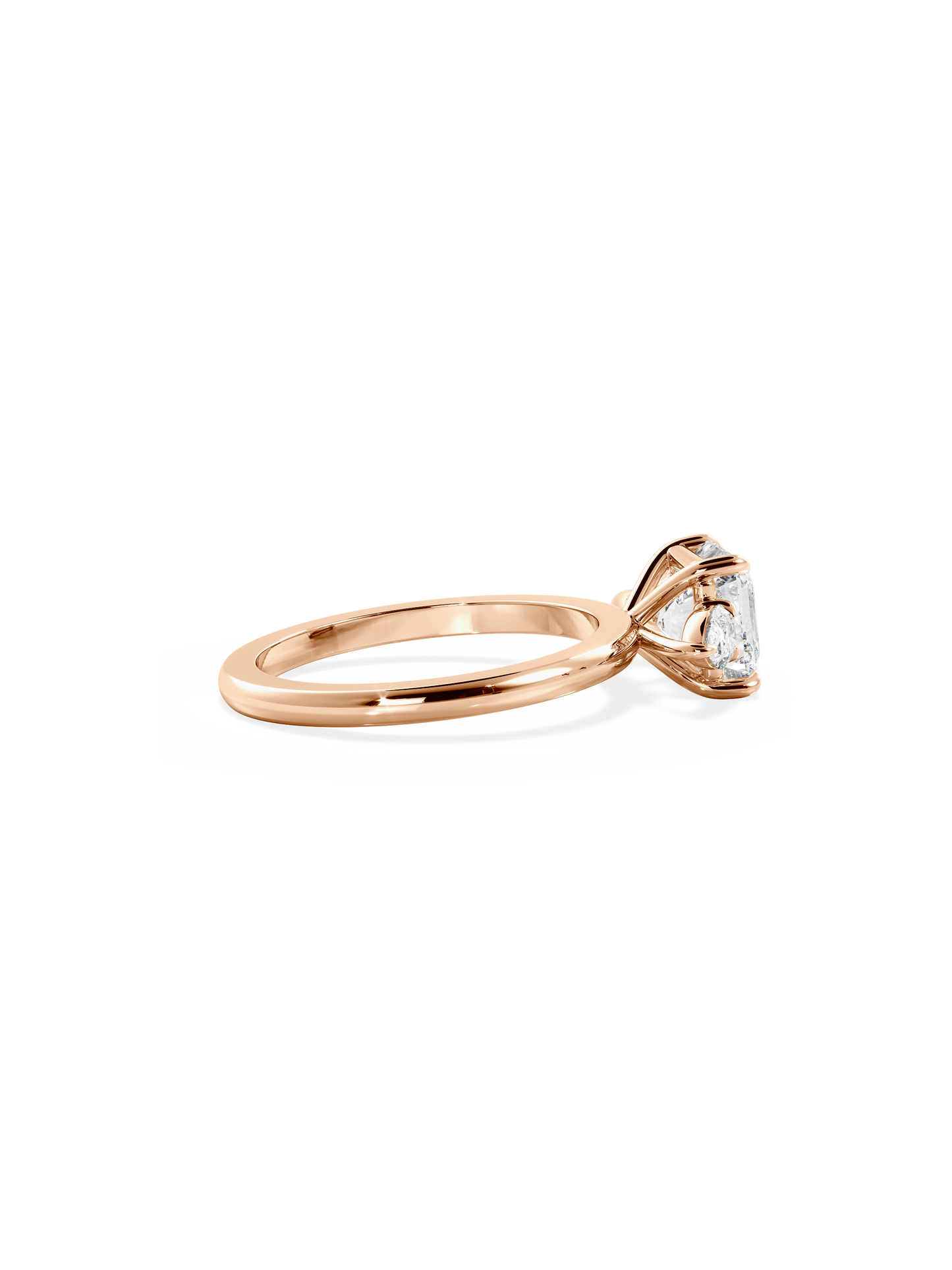 2 CT Round Three Stones Lab Grown Diamond Engagement Ring