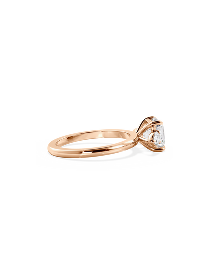 2 CT Round Three Stones Lab Grown Diamond Engagement Ring