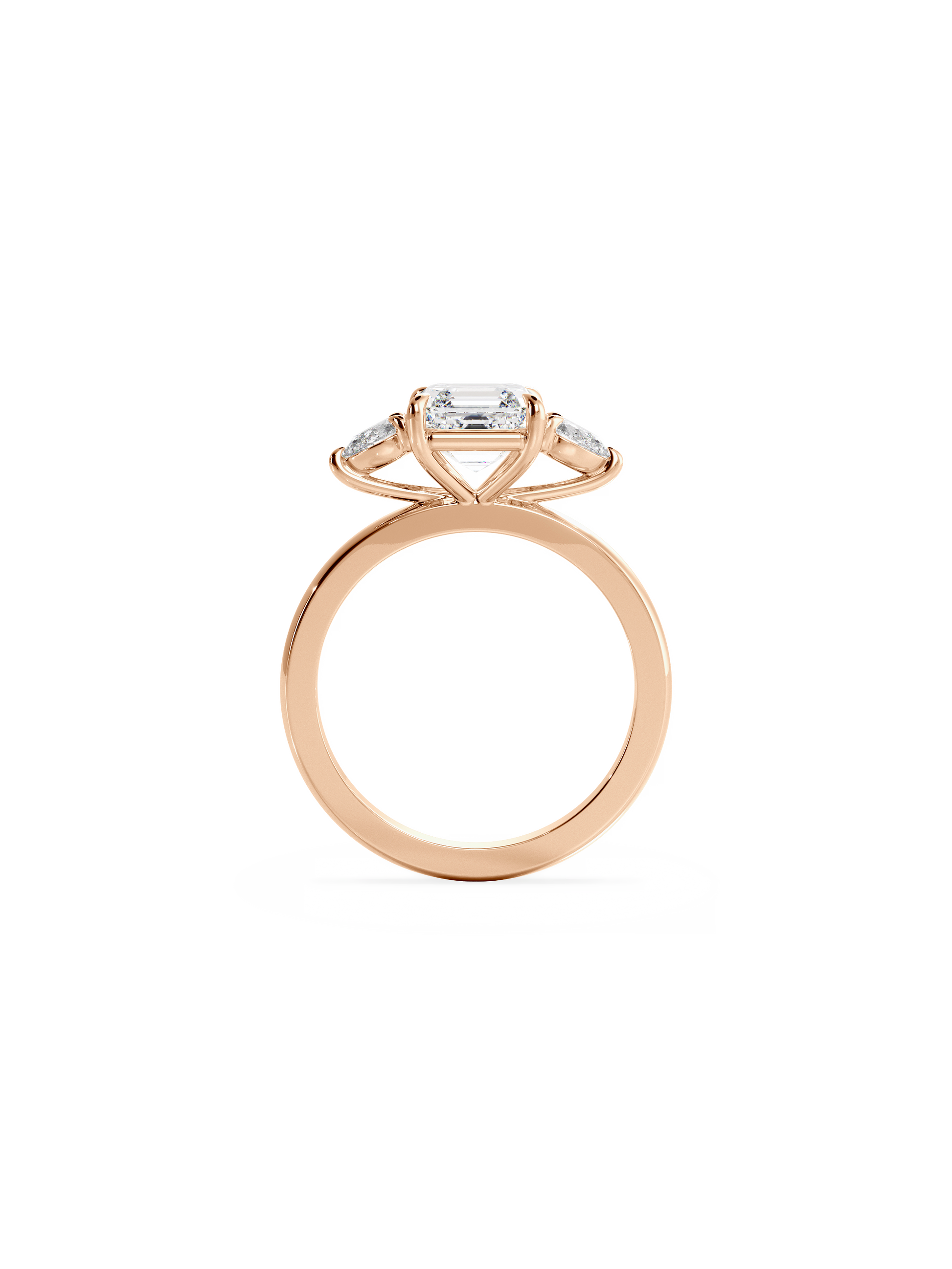 2 CT Round Three Stones Lab Grown Diamond Engagement Ring