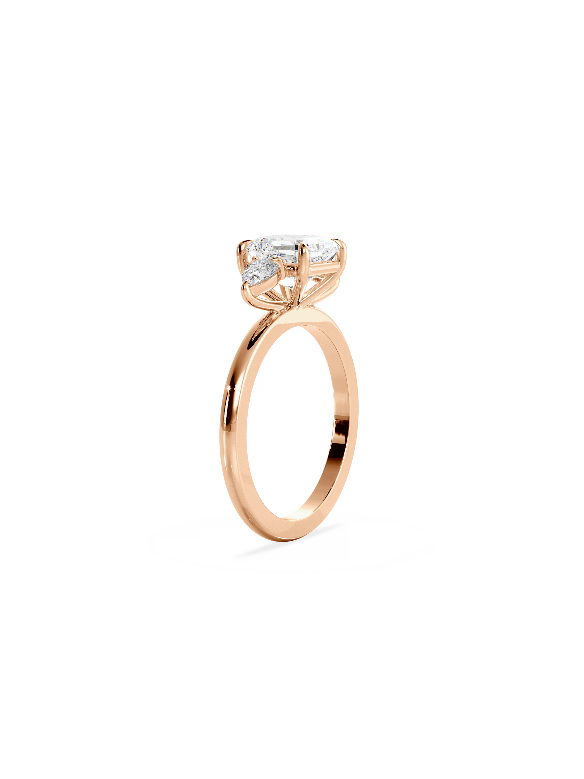 2 CT Round Three Stones Lab Grown Diamond Engagement Ring