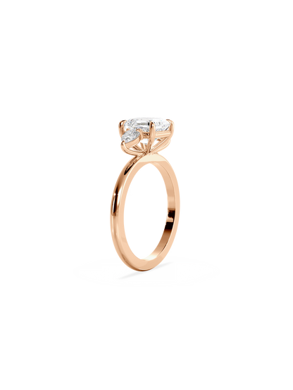 2 CT Round Three Stones Lab Grown Diamond Engagement Ring