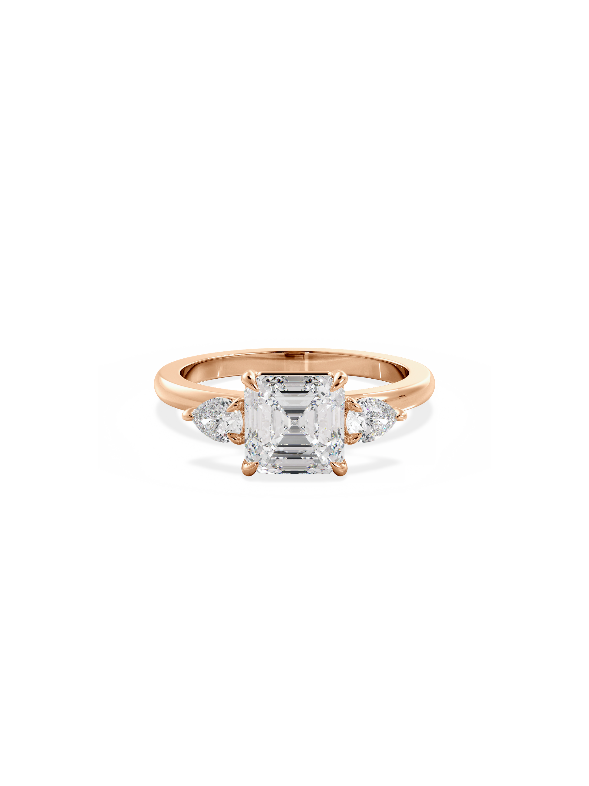 2 CT Round Three Stones Lab Grown Diamond Engagement Ring