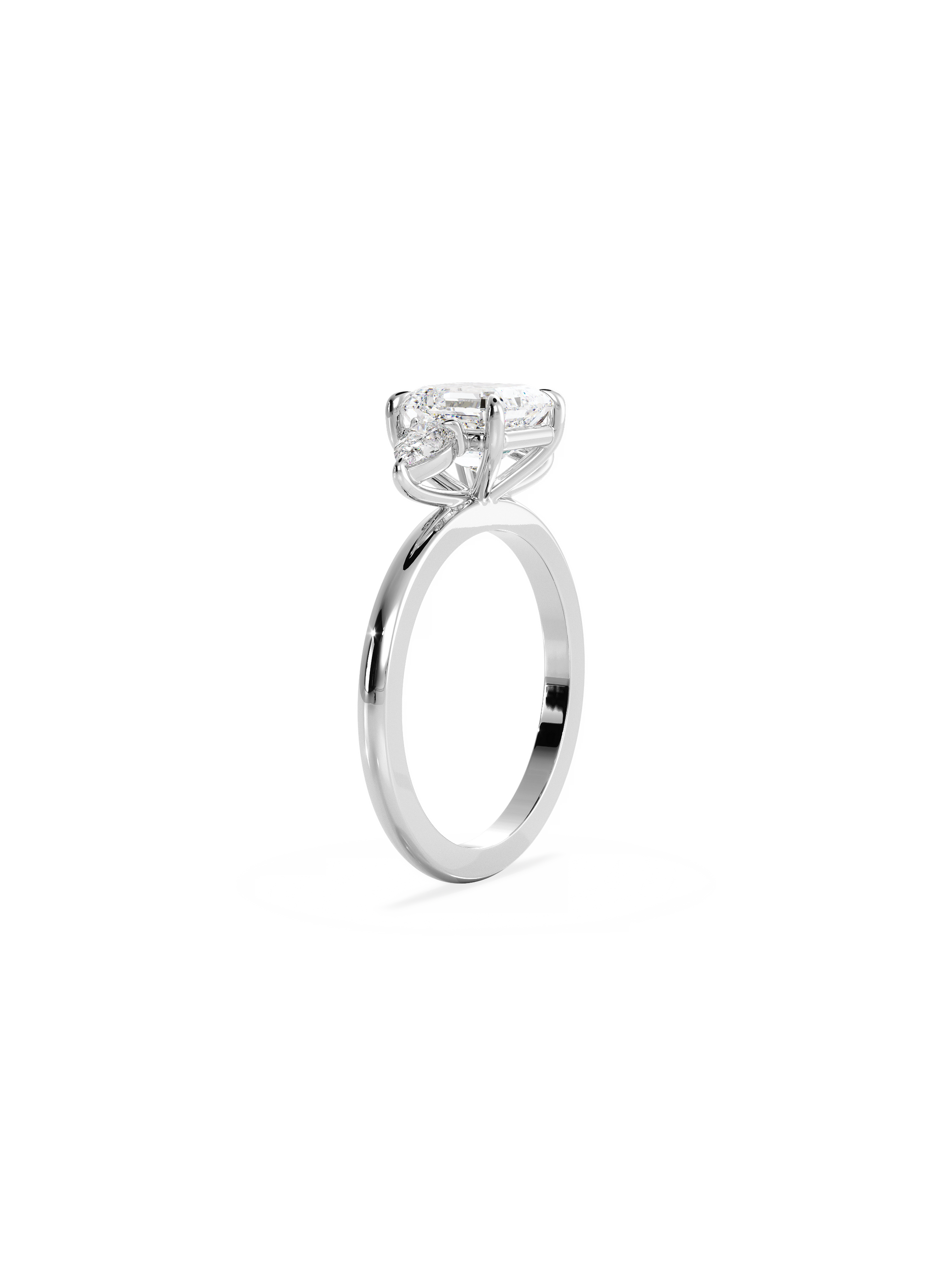 2 CT Round Three Stones Lab Grown Diamond Engagement Ring
