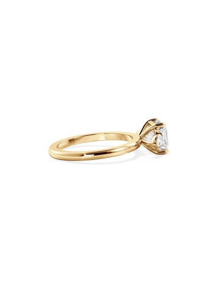 2 CT Round Three Stones Lab Grown Diamond Engagement Ring