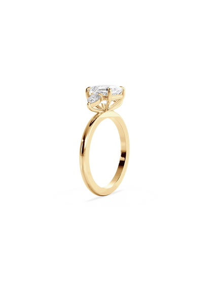 2 CT Round Three Stones Lab Grown Diamond Engagement Ring