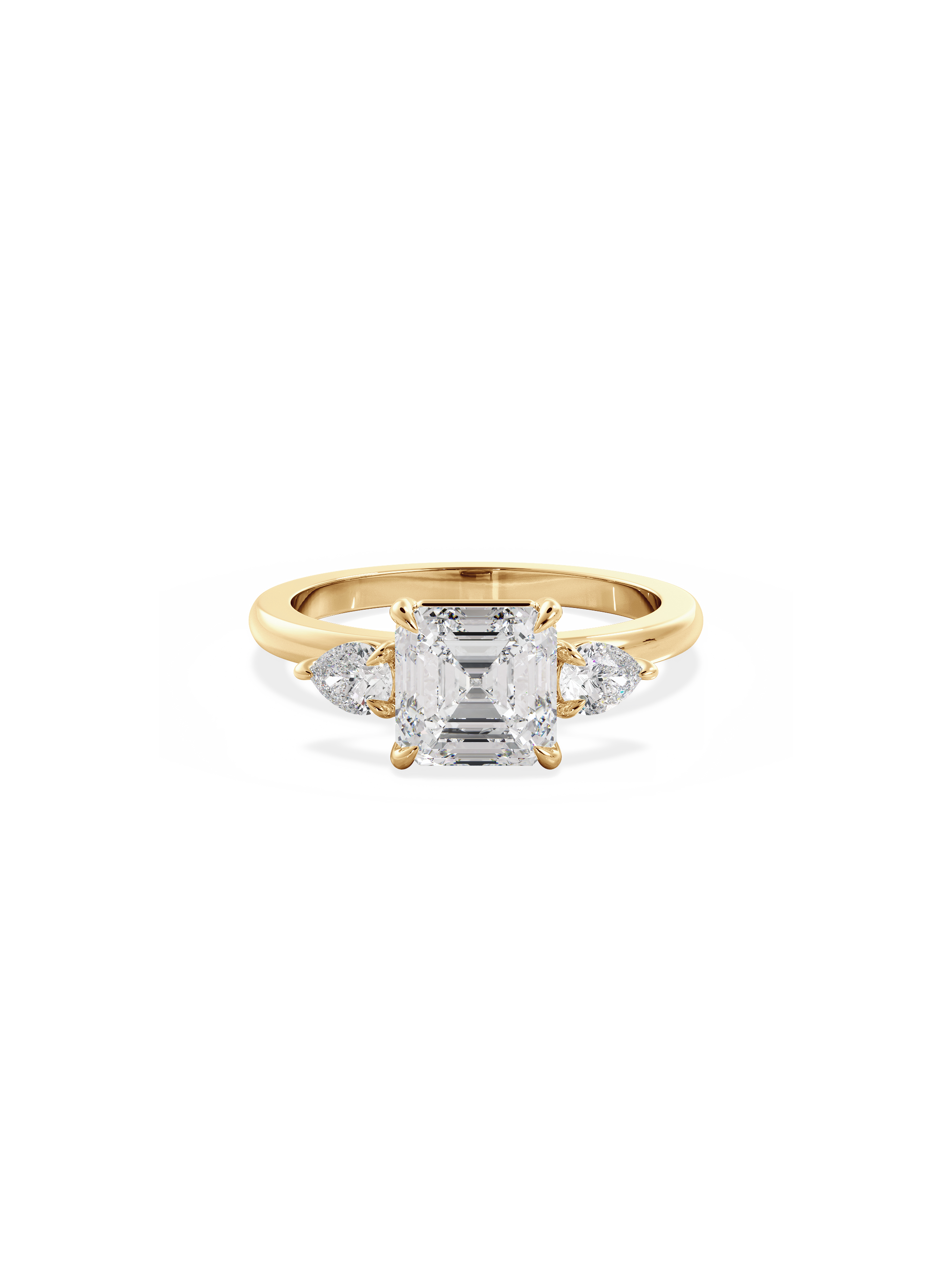 2 CT Round Three Stones Lab Grown Diamond Engagement Ring