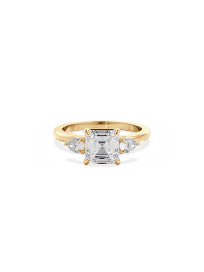 2 CT Round Three Stones Lab Grown Diamond Engagement Ring