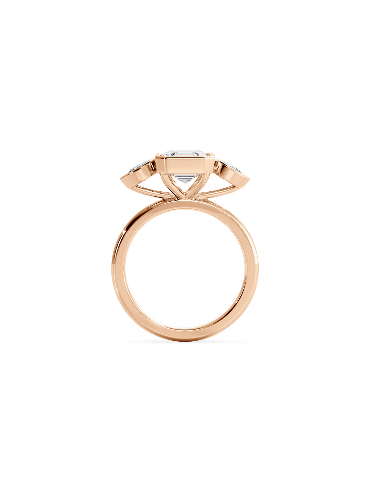 2 CT Round Three Stones Lab Grown Diamond Engagement Ring